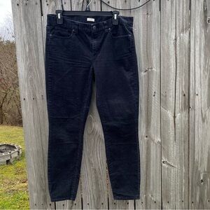 J. Crew Black Charcoal 29 MidRise Waist Straight Corduroy Pants